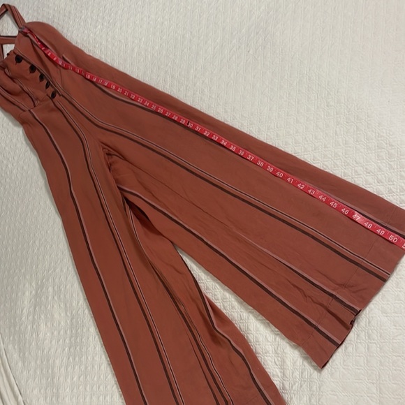 Urban Outfitters UO Ashley Striped long romper jumpsuit small p open back NWOT - Picture 6 of 15